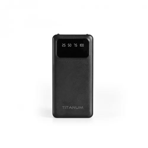TITANIUM 30000mAh Power bank kijelzővel Fekete