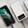 TITANIUM 20000mAh Power bank kijelzővel Fehér