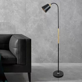   Berge Vienna állólámpa 150 cm E27-es foglalattal fa/fekete 
