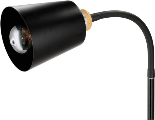 Berge Vienna állólámpa 150 cm E27-es foglalattal fa/fekete 