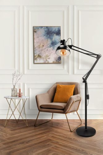 Berge Berlin 2in1 állólámpa 185cm E27-es foglalattal fekete 