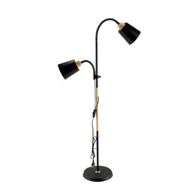   Berge London állólámpa 175 cm 2xE27-es foglalattal fa/fekete 