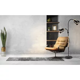   Berge London állólámpa 175 cm 2xE27-es foglalattal fa/fekete 