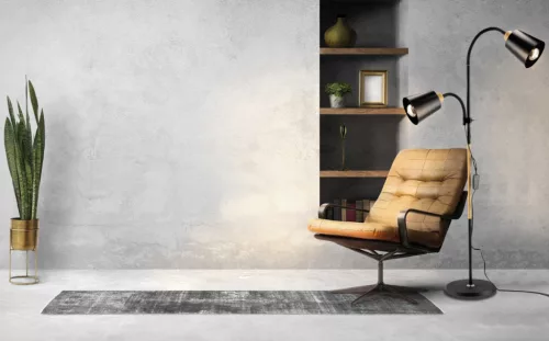 Berge London állólámpa 175 cm 2xE27-es foglalattal fa/fekete 