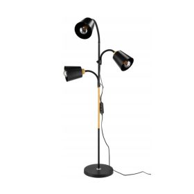   Berge London hármas állólámpa 175 cm 3xE27-es foglalattal fa/fekete 