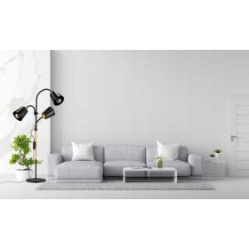   Berge London hármas állólámpa 175 cm 3xE27-es foglalattal fa/fekete 