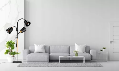 Berge London hármas állólámpa 175 cm 3xE27-es foglalattal fa/fekete 