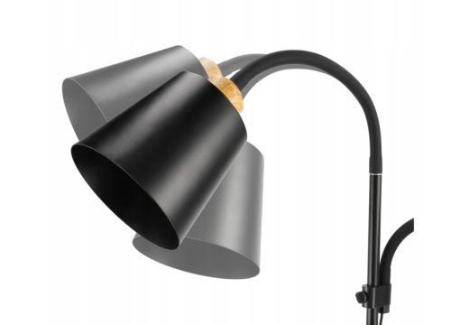 Berge London hármas állólámpa 175 cm 3xE27-es foglalattal fa/fekete 