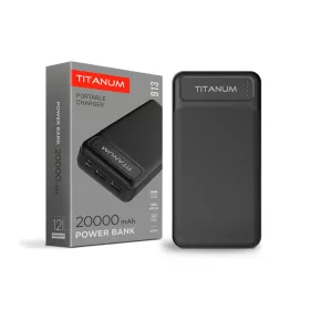 TITANIUM 20000mAh Power bank Fekete