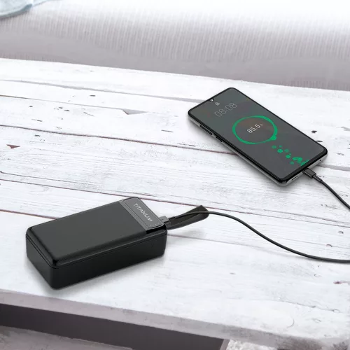 TITANIUM 30000mAh Power bank Fekete