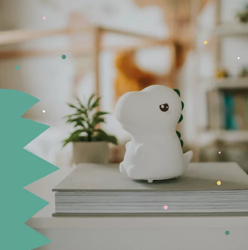 Mary's T-Rex LED RGB éjjeli lámpa gyerekszobába 14cm DINO
