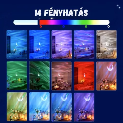 Mary's RGB UFO Galaxis projektor lámpa távirányítóval