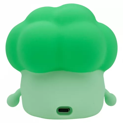 Ecolight vidám zöld brokkoli formájú, puha szilikon akkumulátoros LED éjszakai lámpa
