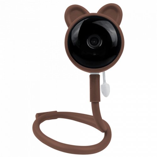 MARY'S okos WiFi bébiőr kamera barna maci formában, Tuya applikációval, beépített hőmérséklet-érzékelővel és altatódal funkcióval, éjjellátóval