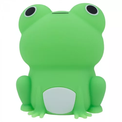 Ecolight vidám zöld béka formájú, puha szilikon akkumulátoros LED éjszakai lámpa