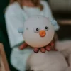 Kék gömbhal formájú, puha szilikon akkumulátoros LED éjszakai lámpa