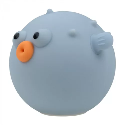 Kék gömbhal formájú, puha szilikon akkumulátoros LED éjszakai lámpa
