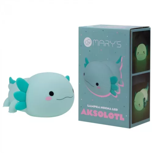 Kék axolotl formájú, puha szilikon akkumulátoros LED éjszakai lámpa