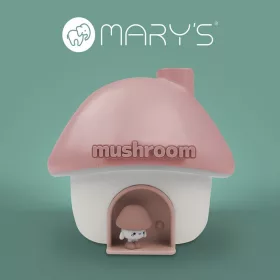 MARY'S rózsaszín gomba alakú ultrahangos párásító és LED éjszakai fény, ami hűvös párát fúj