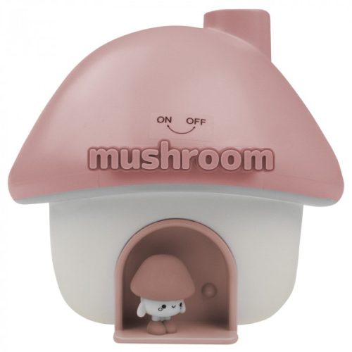 MARY'S rózsaszín gomba alakú ultrahangos párásító és LED éjszakai fény, ami hűvös párát fúj