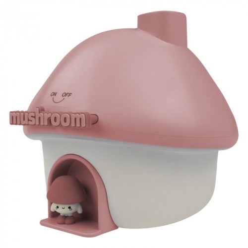 MARY'S rózsaszín gomba alakú ultrahangos párásító és LED éjszakai fény, ami hűvös párát fúj