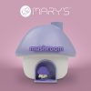 MARY'S lila gomba alakú ultrahangos párásító és LED éjszakai fény, ami hűvös párát fúj