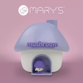 MARY'S lila gomba alakú ultrahangos párásító és LED éjszakai fény, ami hűvös párát fúj