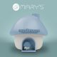 MARY'S kék gomba alakú ultrahangos párásító és LED éjszakai fény, ami hűvös párát fúj