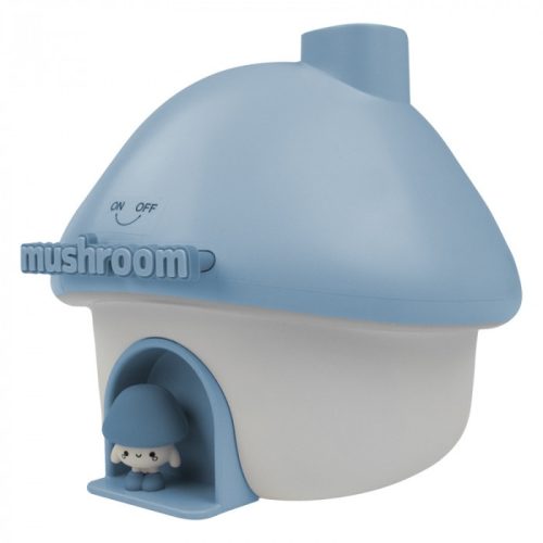 MARY'S kék gomba alakú ultrahangos párásító és LED éjszakai fény, ami hűvös párát fúj