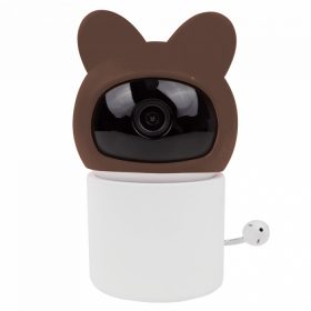 MARY'S 2az1-ben LCD kijelzős okos bébiőr szett, barna maci kamerával és különálló monitorral, WiFi és Tuya app támogatással.