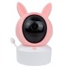 MARY'S 2az1-ben LCD kijelzős okos bébiőr szett, rózsaszín kamerával és különálló monitorral, WiFi és Tuya app támogatással.
