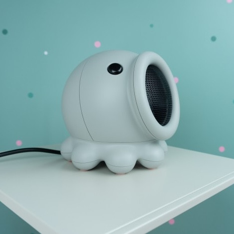 Szürke, polip formájú MARY'S mini hősugárzó gyerekszobai használatra