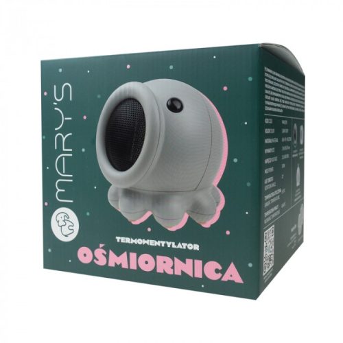 Szürke, polip formájú MARY'S mini hősugárzó gyerekszobai használatra