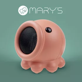 Rózsaszín, polip formájú MARY'S mini hősugárzó gyerekszobai használatra.