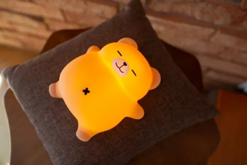 EcoLight horkoló és lélegző szilikon maci éjszakai lámpa alvássegítő funkcióval