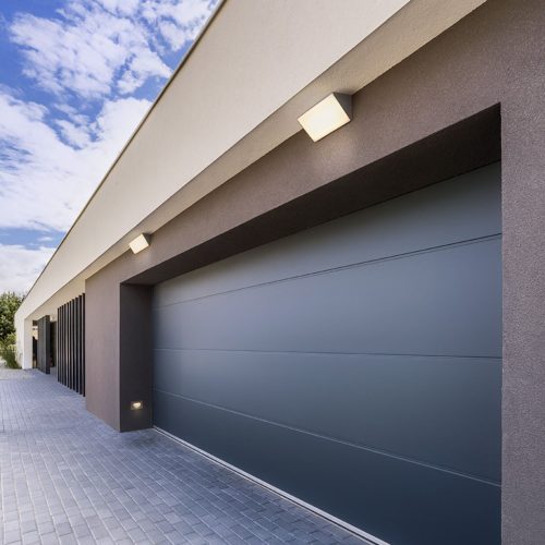 ANDANTE modern, antracitszürke kültéri fali LED lámpa matt akril burával