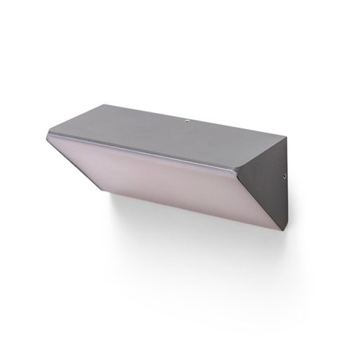 ANDANTE modern, antracitszürke kültéri fali LED lámpa matt akril burával