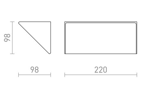 ANDANTE modern, antracitszürke kültéri fali LED lámpa matt akril burával