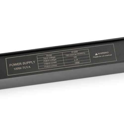 VEGA és WAVE rendszerekhez való 100W-os hosszúkás fekete TUYA okos tápegység (driver)