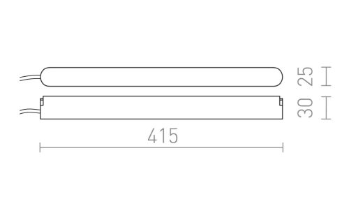 VEGA és WAVE rendszerekhez való 100W-os hosszúkás fekete TUYA okos tápegység (driver)