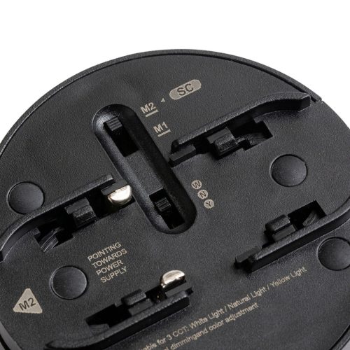 CODI kompakt, henger alakú, matt fekete LED spotlámpa WAVE textilszalagos rendszerhez, CCT