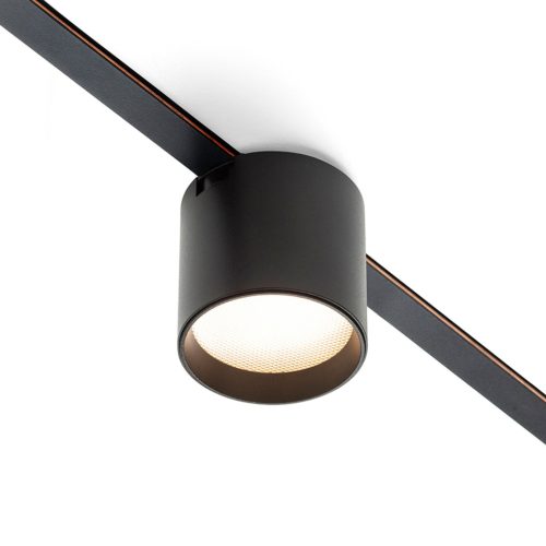 CODI kompakt, henger alakú, matt fekete LED spotlámpa WAVE textilszalagos rendszerhez, CCT