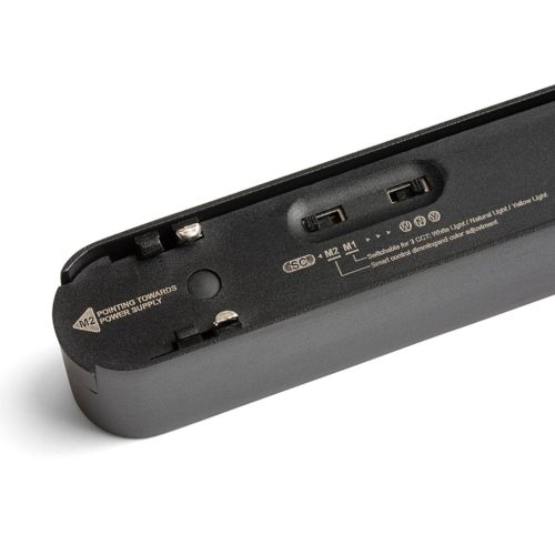 LOKI 8 fekete, henger alakú irányítható LED spotlámpa WAVE textilszalagos rendszerhez, 6w