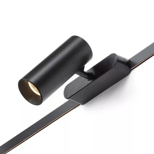 LOKI 8 fekete, henger alakú irányítható LED spotlámpa WAVE textilszalagos rendszerhez, 6w