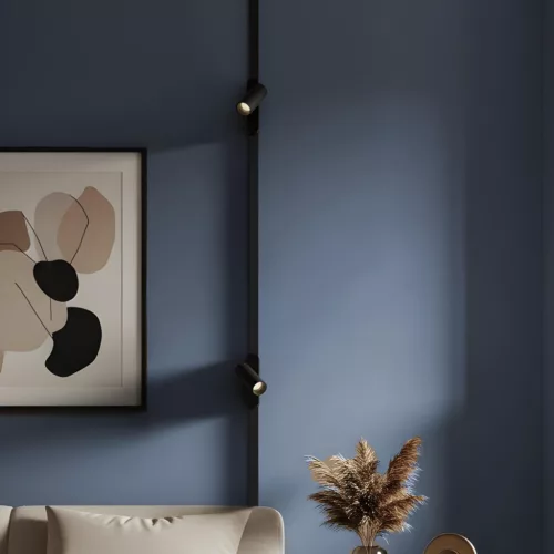 LOKI 8 fekete, henger alakú irányítható LED spotlámpa WAVE textilszalagos rendszerhez, 6w