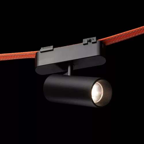 LOKI 8 fekete, henger alakú irányítható LED spotlámpa WAVE textilszalagos rendszerhez, 6w