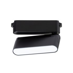 Fekete színű OXONIA 11 dönthető LED vonalvilágító lámpatest WAVE textilszalagos rendszerhez