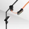 Fekete színű OXONIA 11 dönthető LED vonalvilágító lámpatest WAVE textilszalagos rendszerhez