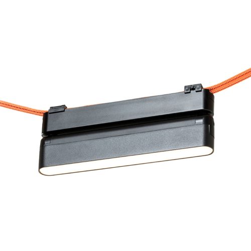 Fekete színű OXONIA 22 dönthető LED vonalvilágító lámpatest WAVE textilszalagos rendszerhez, 12w
