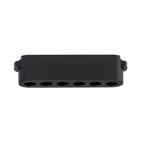 OXANA 11 elegáns fekete LED lámpatest 6 süllyesztett lencsével WAVE textilszalagos rendszerhez, 6w